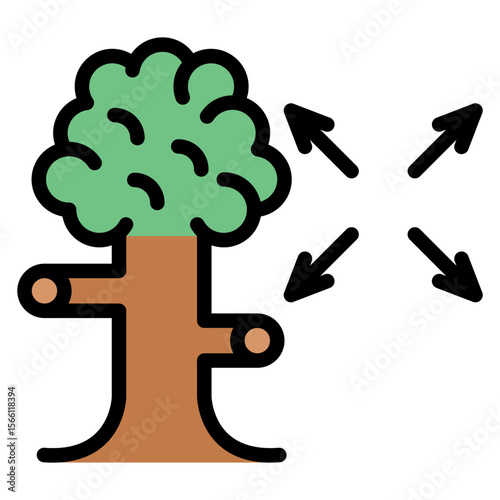 Propagation icon vector image. Can be used for Inheritance.