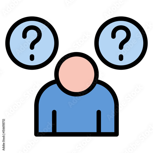 Confusion icon vector image. Can be used for Allergy Symptoms.