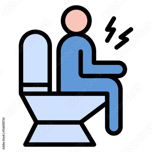 Diarrhea icon vector image. Can be used for Allergy Symptoms.