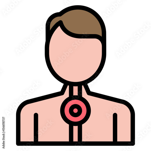 Difficulty Swallowing icon vector image. Can be used for Allergy Symptoms.