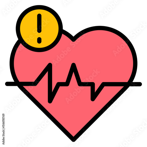 Elevated Heart Rate icon vector image. Can be used for Allergy Symptoms.