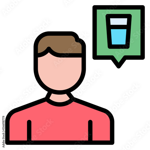 Excessive Thirst icon vector image. Can be used for Allergy Symptoms.