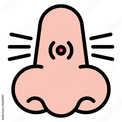 Nasal Congestion icon vector image. Can be used for Allergy Symptoms.