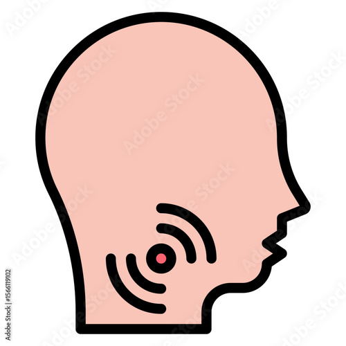 Throat Itching icon vector image. Can be used for Allergy Symptoms.