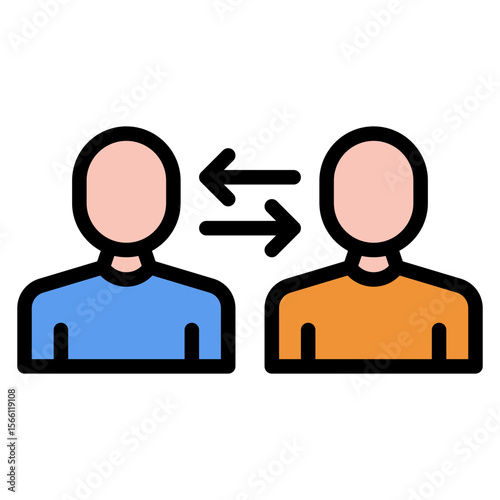 Acquaintance icon vector image. Can be used for Social Relationship.