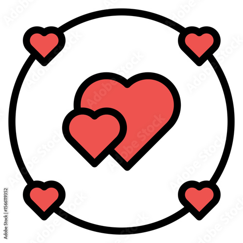 Circle icon vector image. Can be used for Social Relationship.