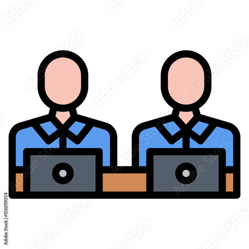 Colleagues icon vector image. Can be used for Social Relationship.