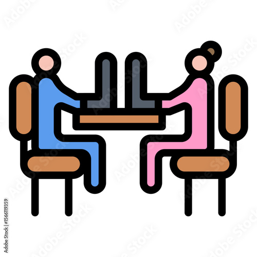 Co workers icon vector image. Can be used for Social Relationship.