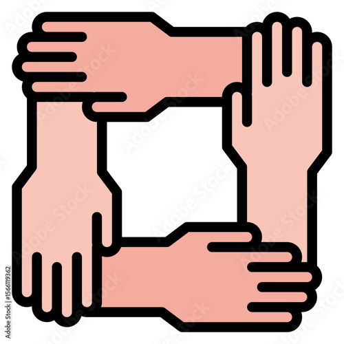 Collaborators icon vector image. Can be used for Social Relationship.