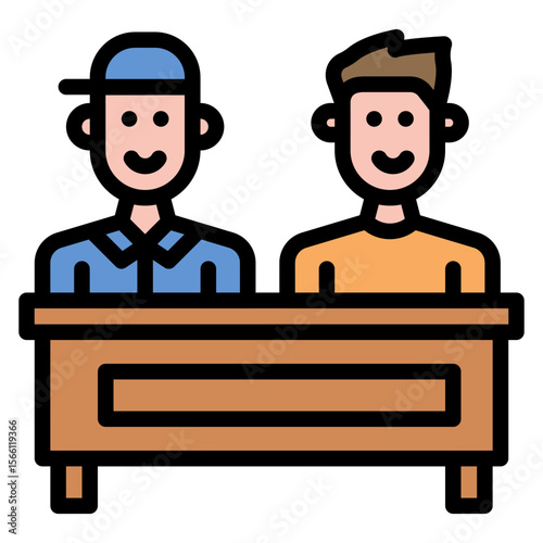 Classmates icon vector image. Can be used for Social Relationship.