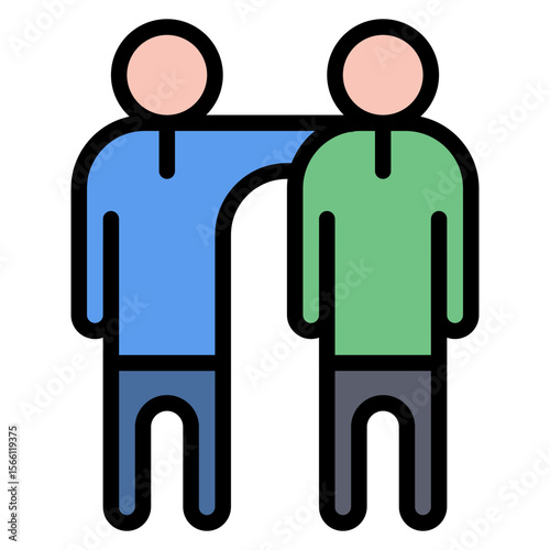 Companions icon vector image. Can be used for Social Relationship.