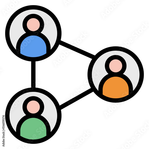 Connections icon vector image. Can be used for Social Relationship.