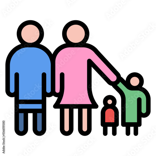 Family icon vector image. Can be used for Social Relationship.
