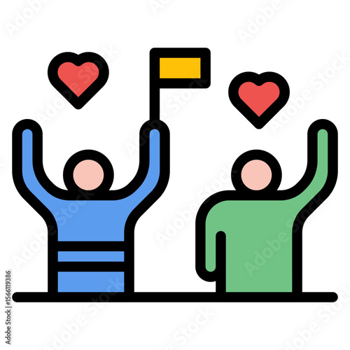 Fans icon vector image. Can be used for Social Relationship.