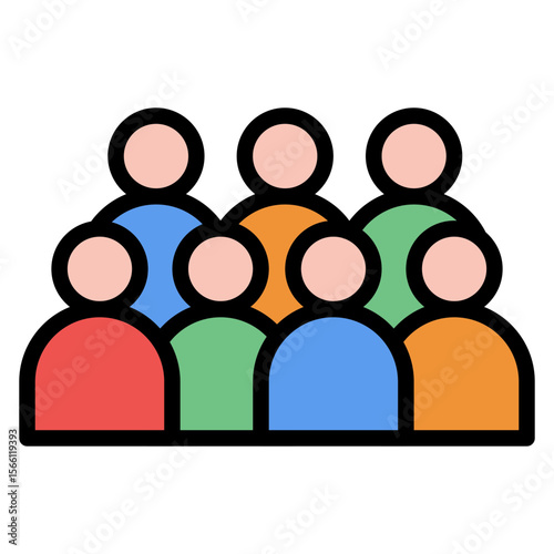 Groups icon vector image. Can be used for Social Relationship.