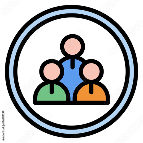 Inner Circle icon vector image. Can be used for Social Relationship.