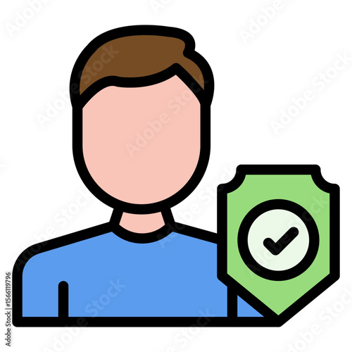 Compliance Officer icon vector image. Can be used for Compilance and Regulation.