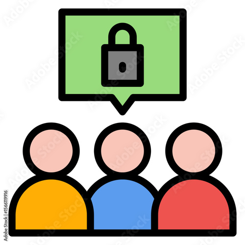 Confidentiality icon vector image. Can be used for Compilance and Regulation.
