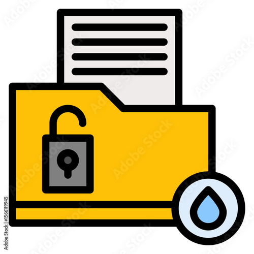 Data Leak icon vector image. Can be used for Compilance and Regulation.