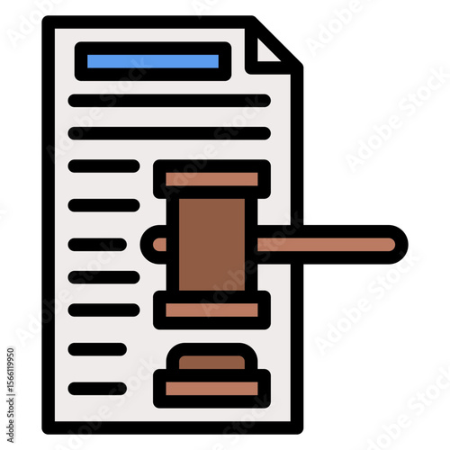 Enforcement icon vector image. Can be used for Compilance and Regulation.