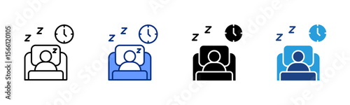 Sleep Hygiene icon sheet multiple style collection