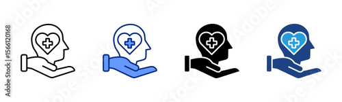 Mental Support icon sheet multiple style collection