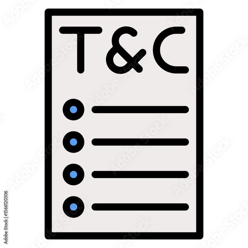 Terms icon vector image. Can be used for Compilance and Regulation.
