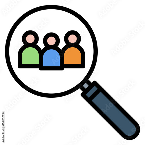 Demographics icon vector image. Can be used for Market Research.
