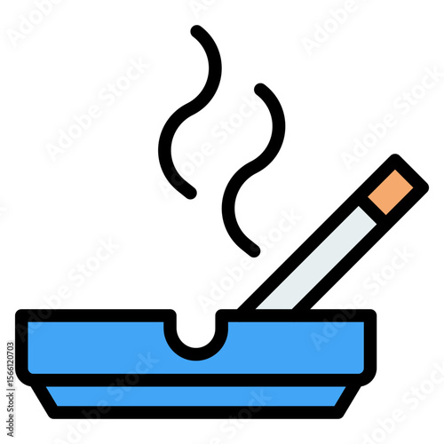 Ashtray icon vector image. Can be used for Smoking.