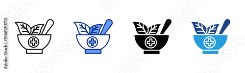 Herbal Medicine icon sheet multiple style collection