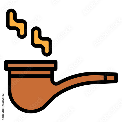 Pipe icon vector image. Can be used for Smoking.