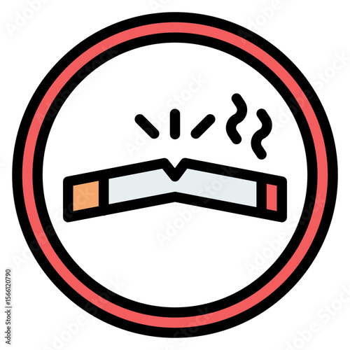 Quit Smoking icon vector image. Can be used for Smoking.