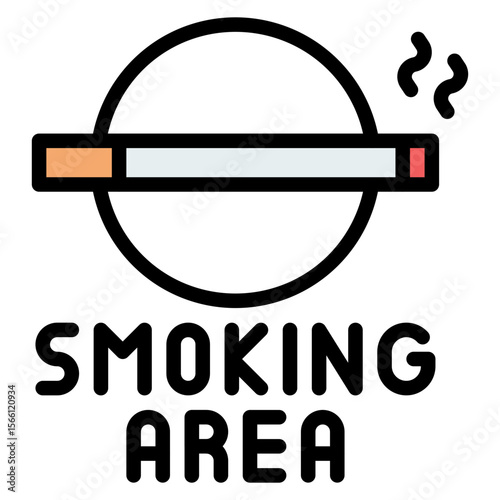 Smoking Area icon vector image. Can be used for Smoking.
