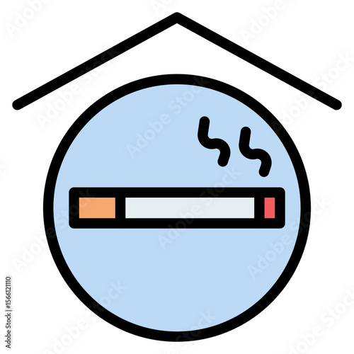 Smoking Zone icon vector image. Can be used for Smoking.