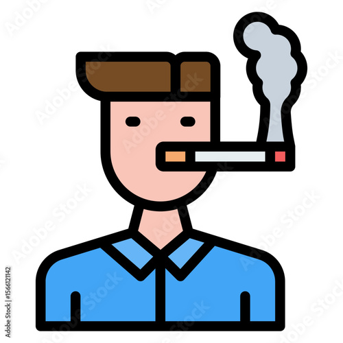 Tobacco Addiction icon vector image. Can be used for Smoking.