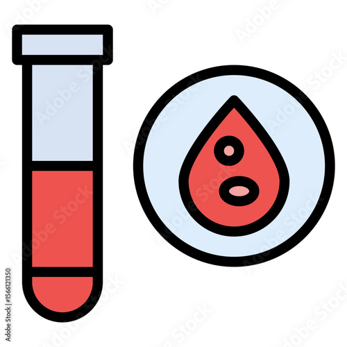 Coagulation Test icon vector image. Can be used for Medical Tests.
