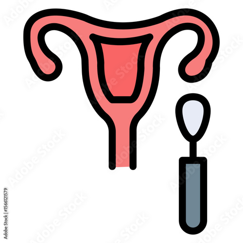 Pap Smear icon vector image. Can be used for Medical Tests.