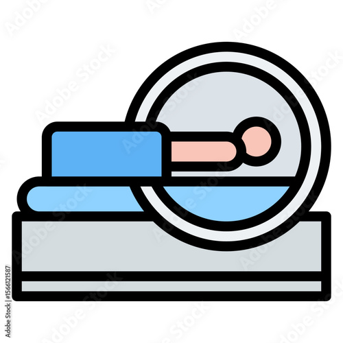 MRI Scan icon vector image. Can be used for Medical Tests.