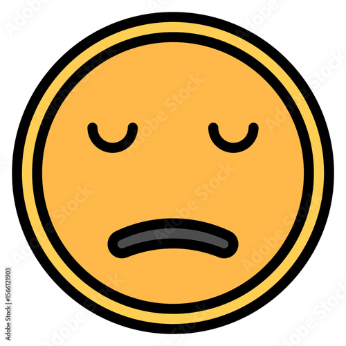 Apathetic icon vector image. Can be used for Human Emotions.