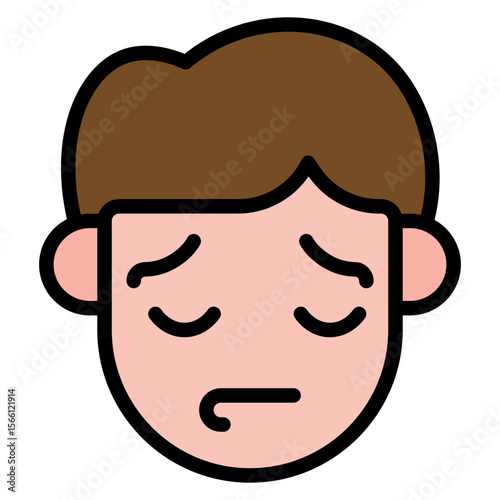 Contemplative icon vector image. Can be used for Human Emotions.