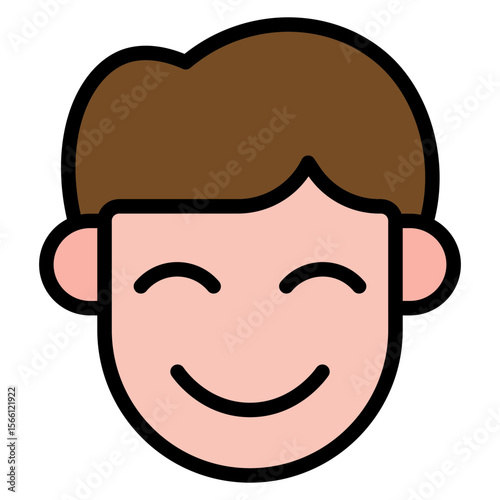 Content icon vector image. Can be used for Human Emotions.