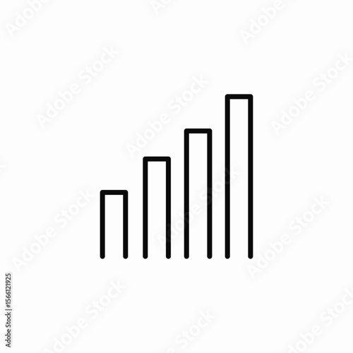 ascending bars icon sign vector
