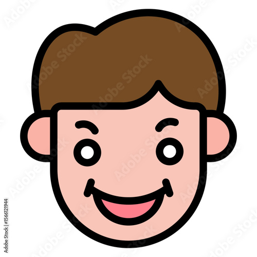 Enthusiastic icon vector image. Can be used for Human Emotions.