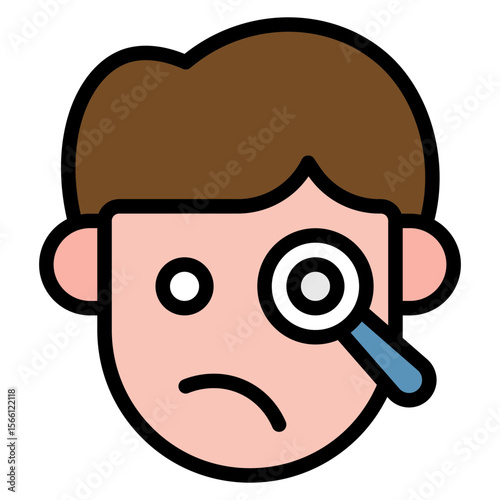 Inquisitive icon vector image. Can be used for Human Emotions.