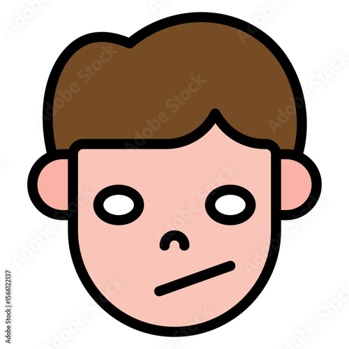 Indifferent icon vector image. Can be used for Human Emotions.