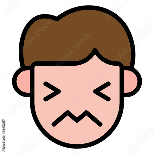 Insecure icon vector image. Can be used for Human Emotions.
