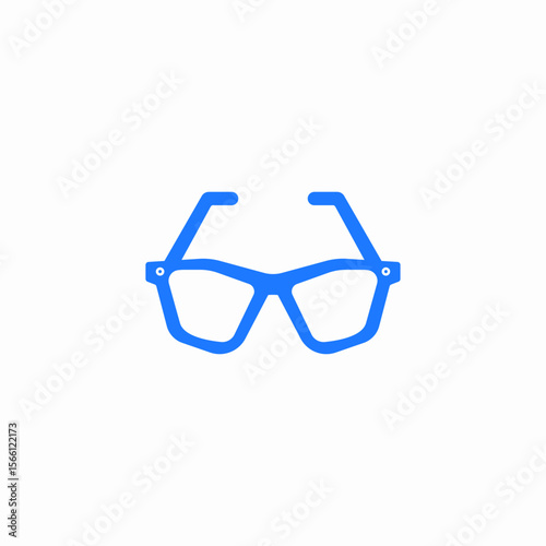 blue glasses icon sign vector