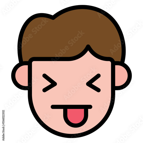Playful icon vector image. Can be used for Human Emotions.