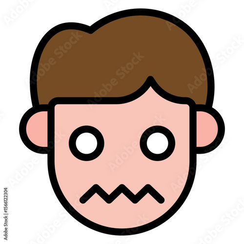 Nervous icon vector image. Can be used for Human Emotions.
