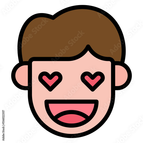 Love icon vector image. Can be used for Human Emotions.